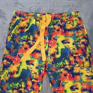 Danger Scrubs Unisex Large Colorful Pants Medical Nursing Unique Statement Fun